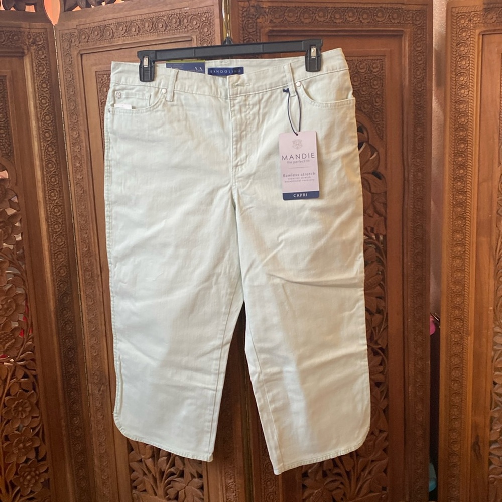 Bandolino Mandie Women's mint green twill capri pants